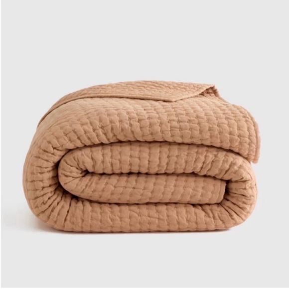 NWOT QUINCE European Linen Stitch Quilt King/Cal King Desert Sunset 3409